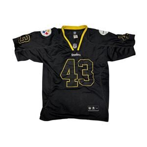 Troy Polamalu #43 Pittsburgh Steelers Jersey Size Medium Black